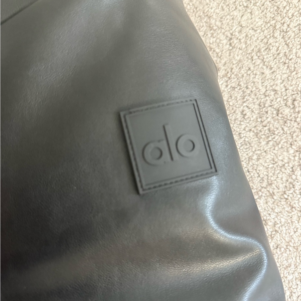 Alo Faux Leather Premier Bomber Jacket - Picture 4 of 5